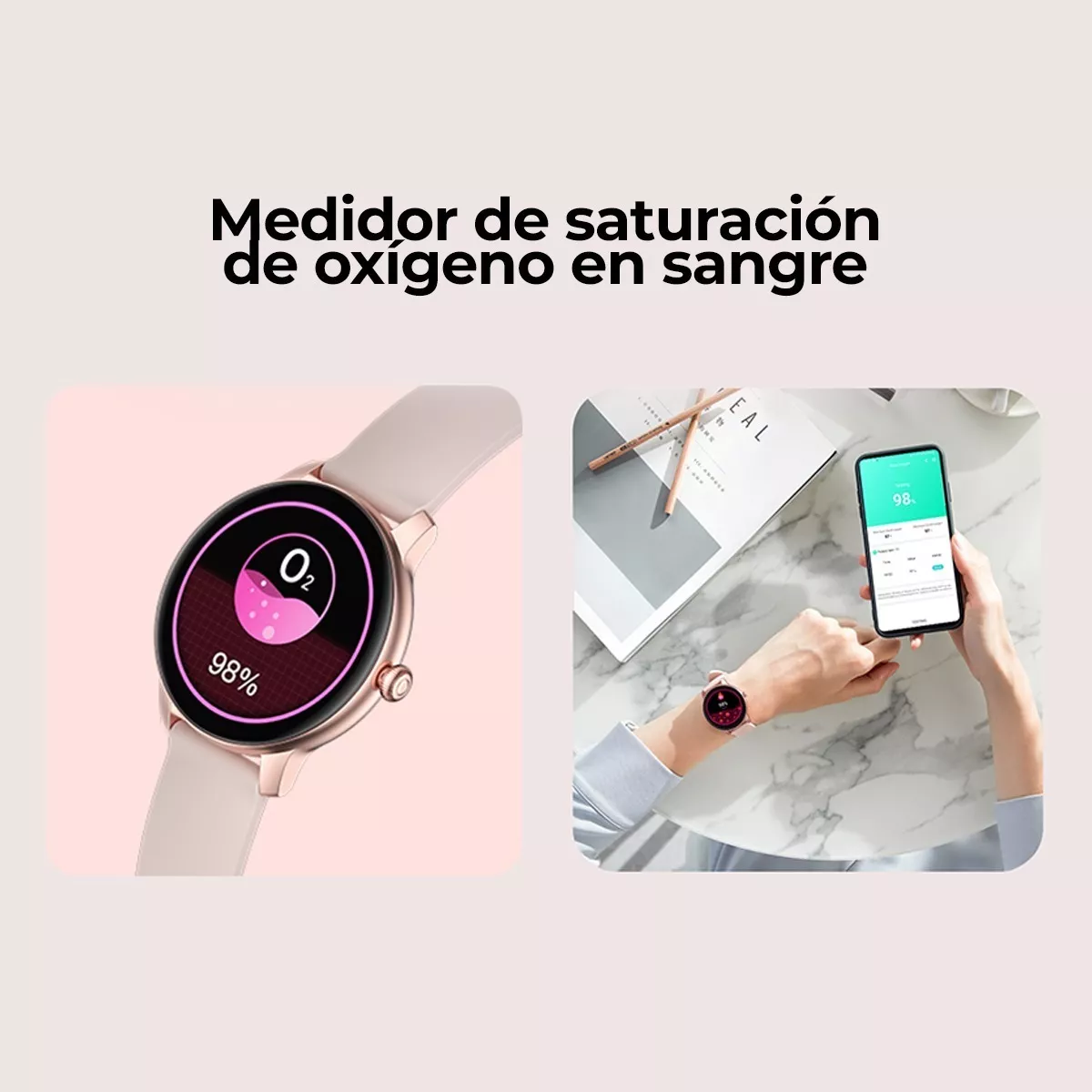 Reloj Inteligente Xiaomi MI Kieslect L11 Smartwatch Rosa Bluetooth - Outtec  Argentina - Tienda Online